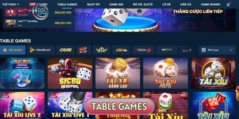 Giới thiệu về sảnh cược Table Games từ những trò chơi dân gian thú vị