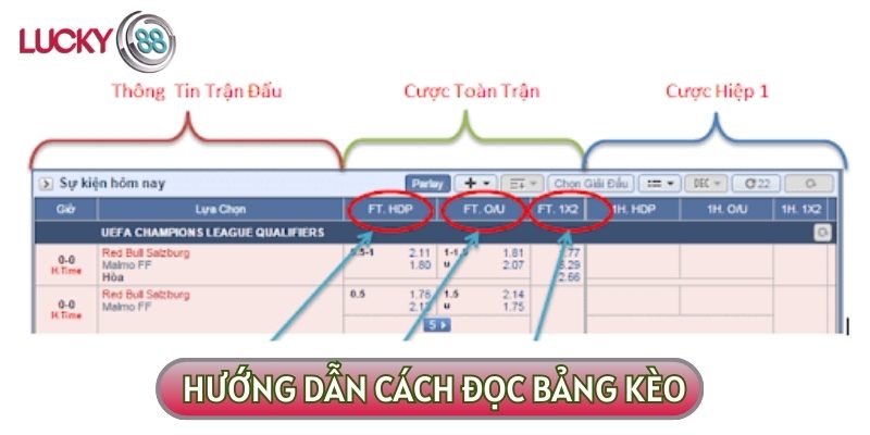 Hướng dẫn cách đọc bảng kèo cơ bản cho người mới bắt đầu